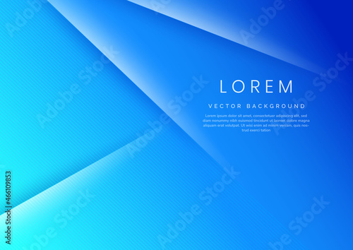 Abstract blue gradient diagonal background with shadow and copy spacd for text.