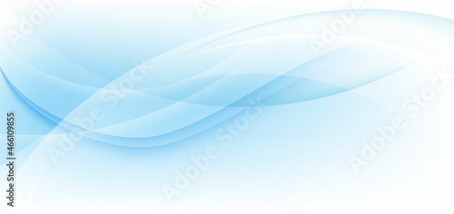 Abstract wave trendy geometric abstract background with white and blue gradient. © Pramote