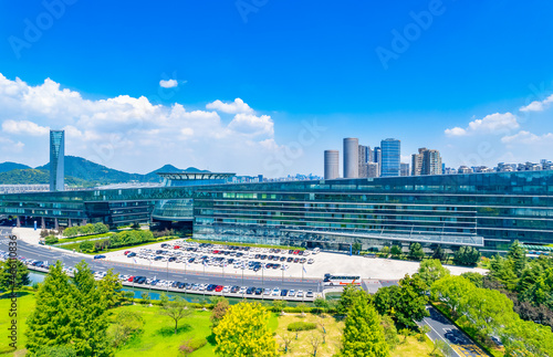 Urban scenery of Binjiang District, Hangzhou City, Zhejiang Province photo