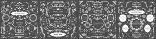 Set of Vintage Decorations Flourishes Elements. Vector