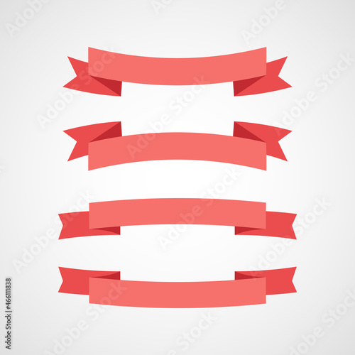 Red ribbon label icon set vector illustration on isolated background Free Download Red ribbon label icon set vector illustration on isolated background - GFXLoad