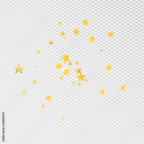 Yellow Elegant Stars Vector Transparent