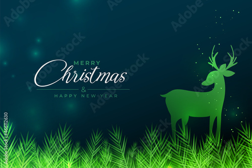 merry christmas background with deer