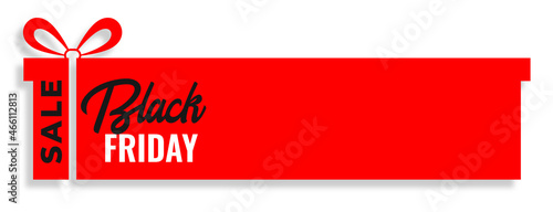 Black friday sale gift banner with text space
