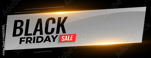 Black friday sale modern banner with text space