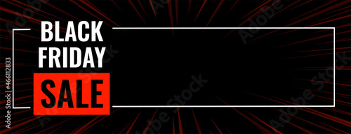 Elegant abstract black friday sale web banner