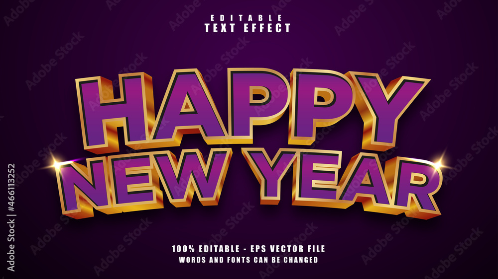Happy New Year Text Effect Style