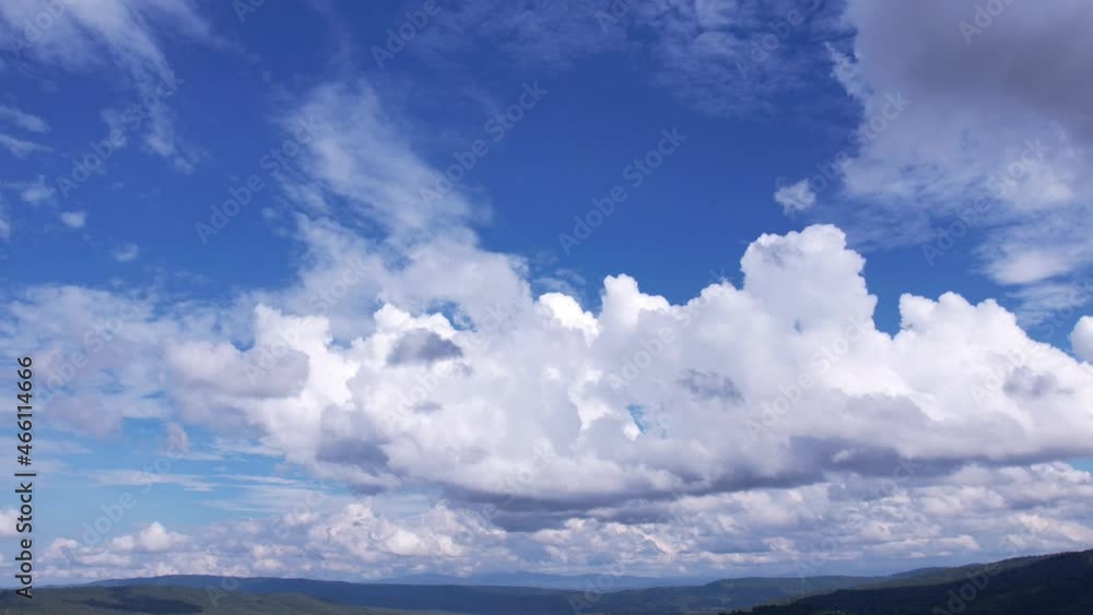 Aerial top view timelapse cloud sky over top of mountain Aerial top view timelapse cloud sky over top of mountain