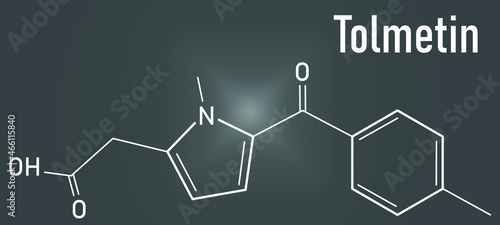 Tolmetin NSAID drug molecule. Skeletal formula.	
