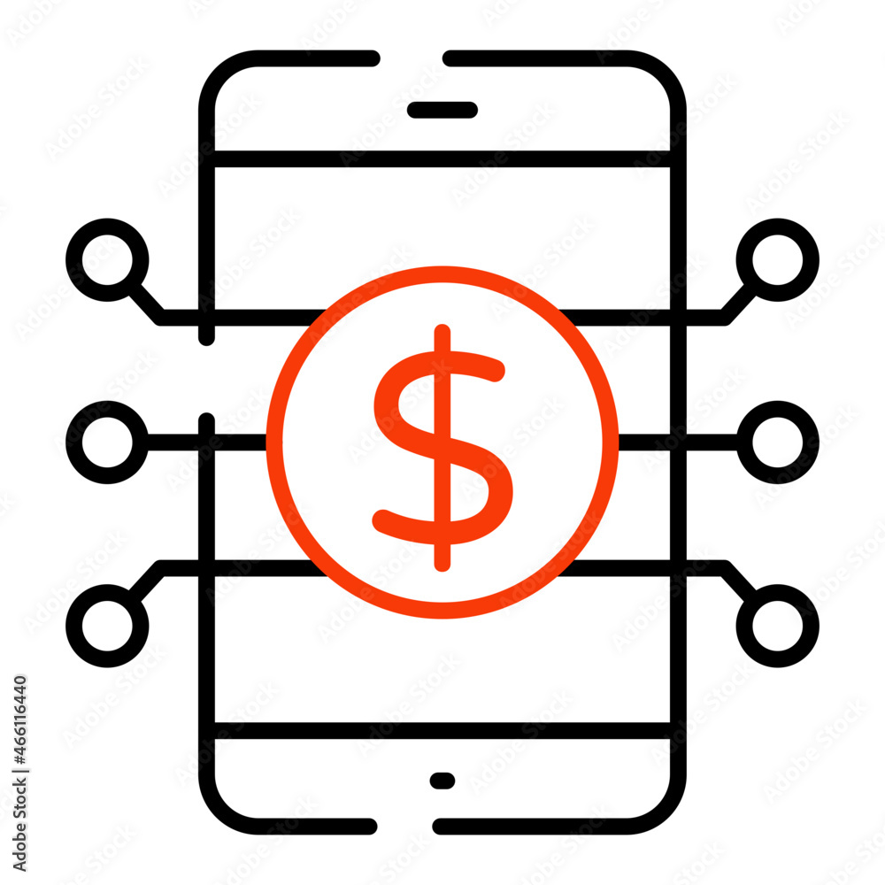 Financial network icon in editable design Financial network icon in editable design