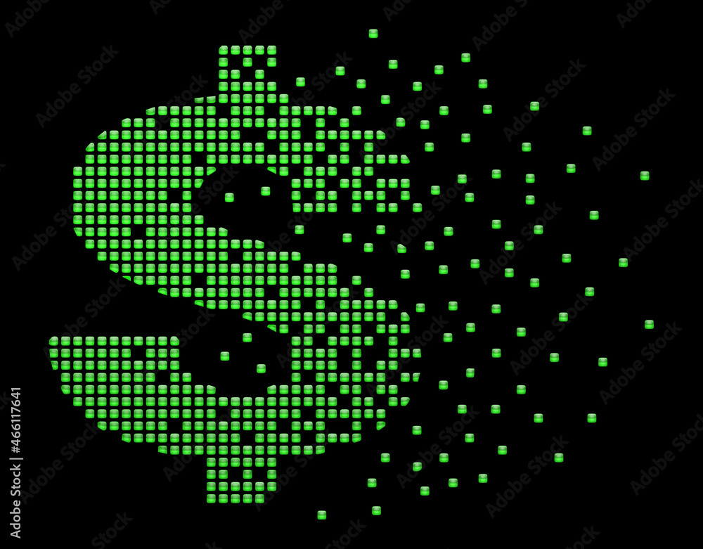 Dollar sign abstract mosaic illustration Dollar sign abstract mosaic illustration