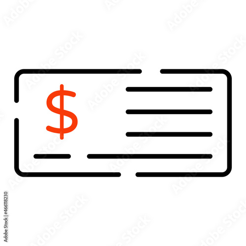 Modern design icon of checkbook