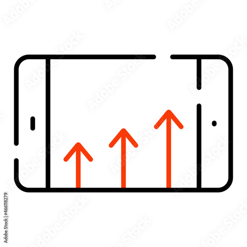 An icon design of mobile analytics