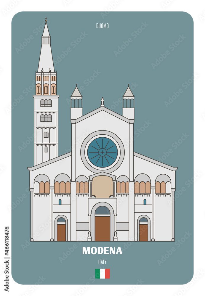 Modena cathedral, Italy. Architectural symbols of European cities