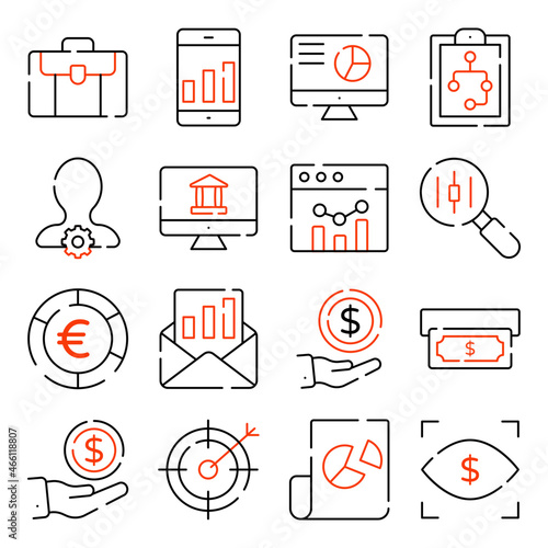 Pack of Infographic Linear Icons 