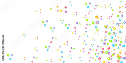 Social media marketing icons internet tags target