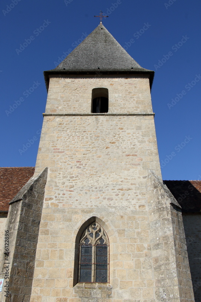 The church tower at Crozant, Creuse, France.