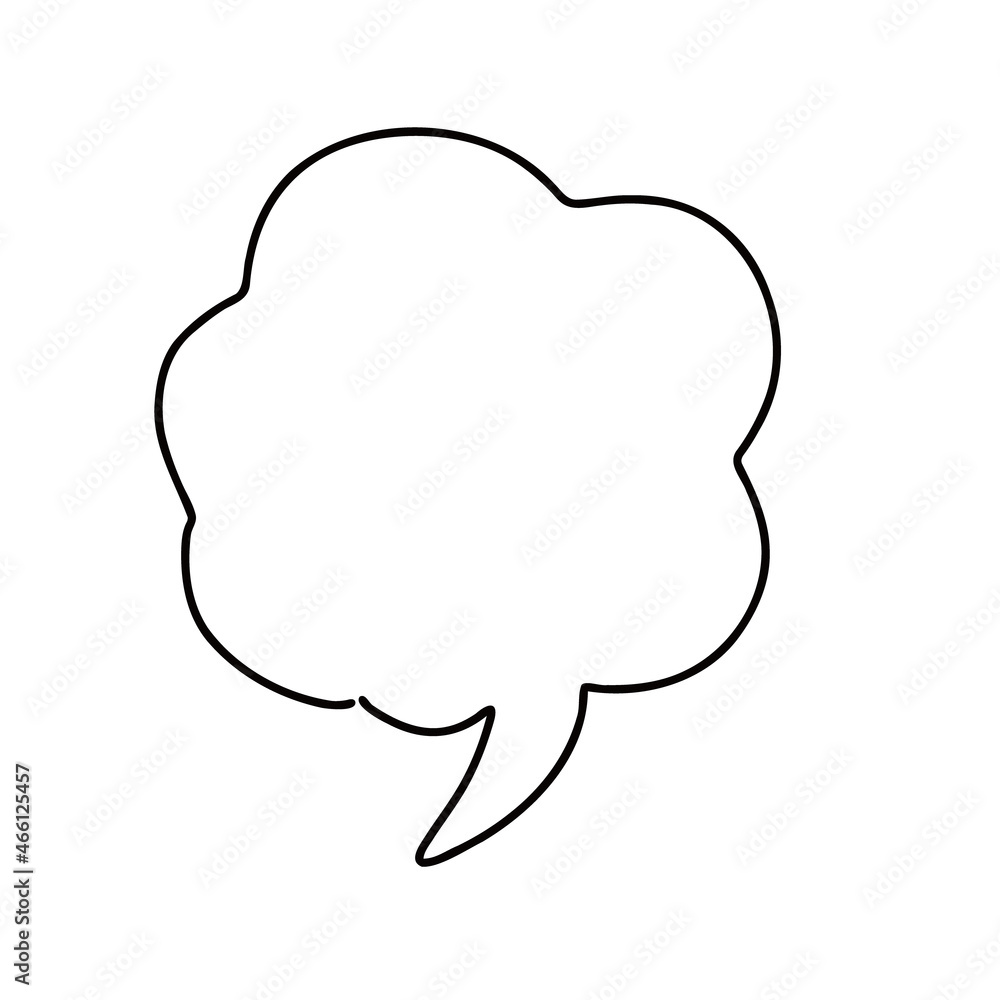 Fototapeta premium もくもくのセリフの吹き出し 漫画