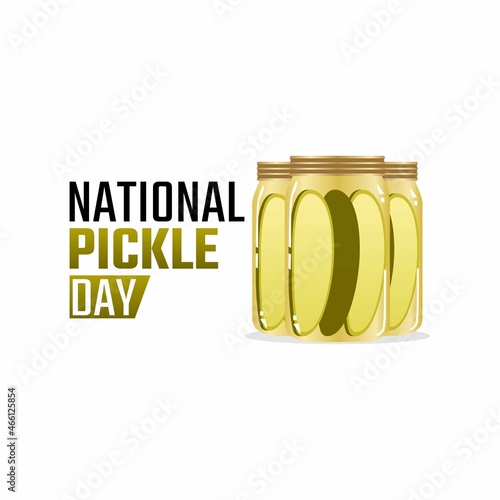 vector graphic of national pickle day good for national pickle day celebration. flat design. flyer design.flat illustration.