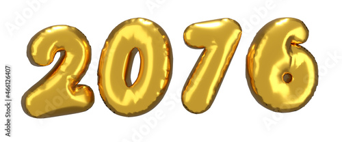 Photos 2076 text made with 3D illustration technique