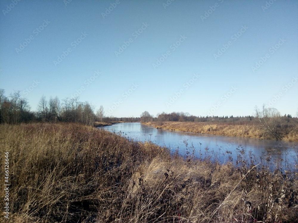 river in the morning