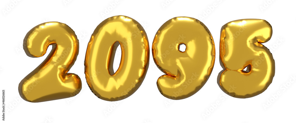 2095 text made with 3D illustration technique 2095 text made with 3D illustration technique