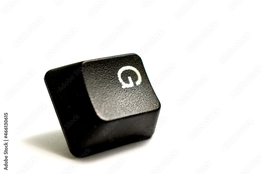 old used computer key letter G isolated on white background . old used computer key letter G isolated on white background .