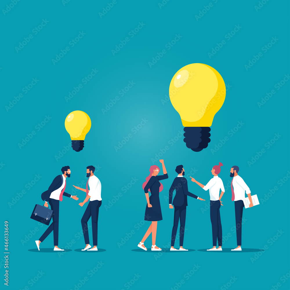 Compare Between Small Company With Small Idea And Big Business With Big
