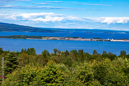 view of the lsea and mountains, Holmestrand, Norway