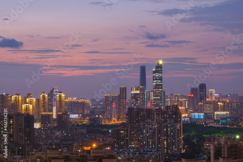 Wuhan city skyline scenery in Hubei  China