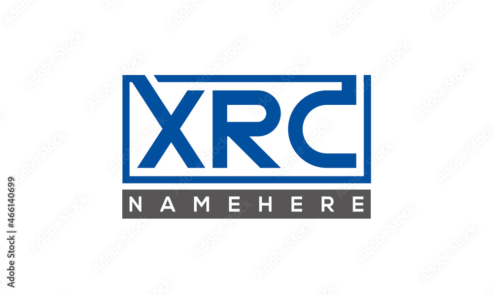XRC Letters Logo With Rectangle Logo Vector XRC Letters Logo With Rectangle Logo Vector
