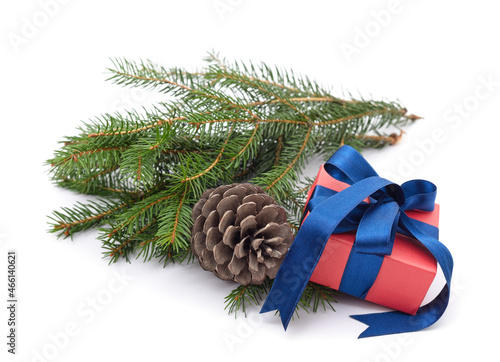Branches of pine with a gifts.