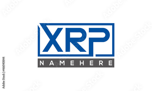 XRP Letters Logo With Rectangle Logo Vector
