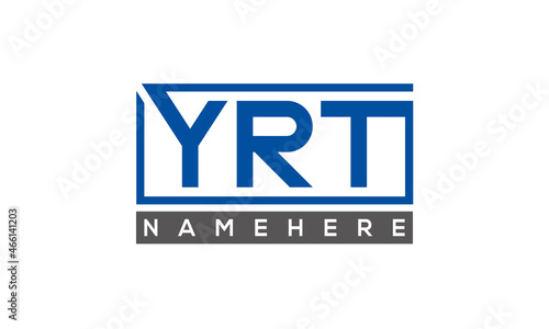 YRT Letters Logo With Rectangle Logo Vector