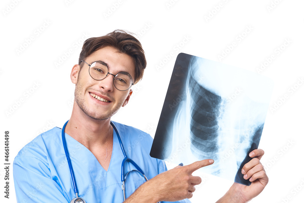 male doctor health care treatment x-ray examination isolated background male doctor health care treatment x-ray examination isolated background