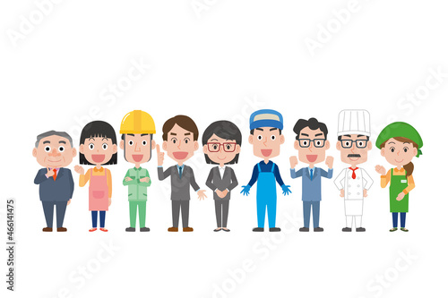 様々な職業の人々