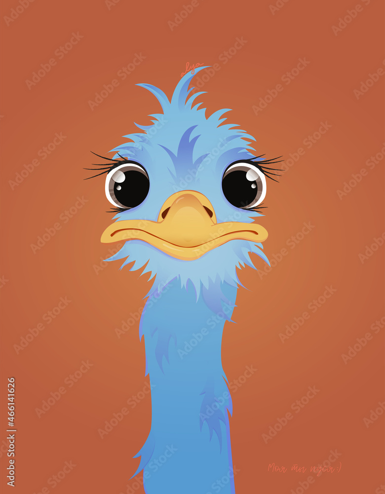 Obraz premium Милый страус