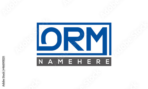 ORM Letters Logo With Rectangle Logo Vector