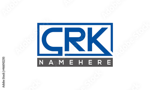 CRK Letters Logo With Rectangle Logo Vector