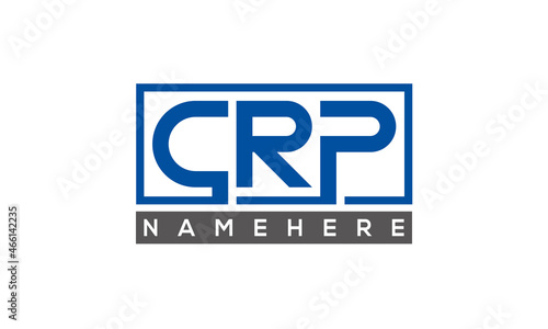 CRP Letters Logo With Rectangle Logo Vector