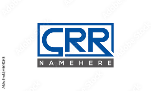 CRR Letters Logo With Rectangle Logo Vector
