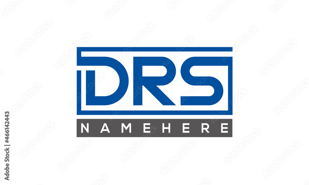 DRS Letters Logo With Rectangle Logo Vector DRS Letters Logo With Rectangle Logo Vector