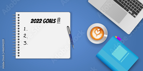 New Year Resolution goal list. business plan for new year.