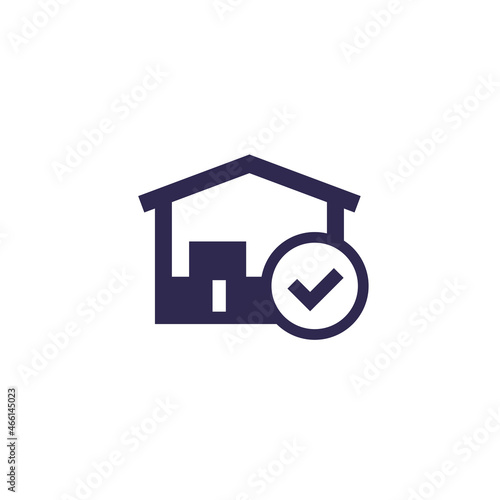 depot or storehouse icon on white
