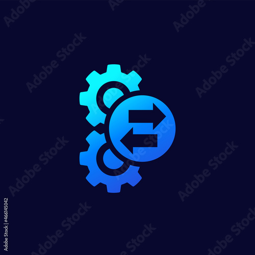 operation or process icon with gears