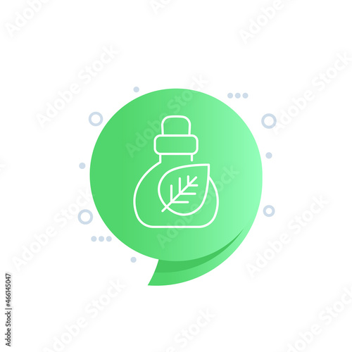 herbal homeopathic medicine, naturopathy line icon, vector