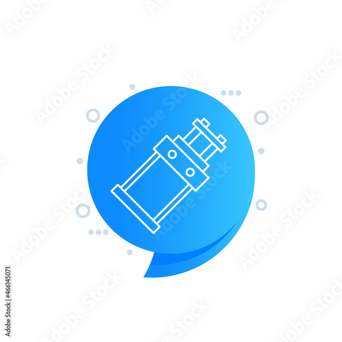 pneumatic cylinder line icon, vector art photo