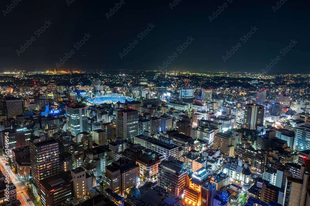 Night view at Yokohama urban area