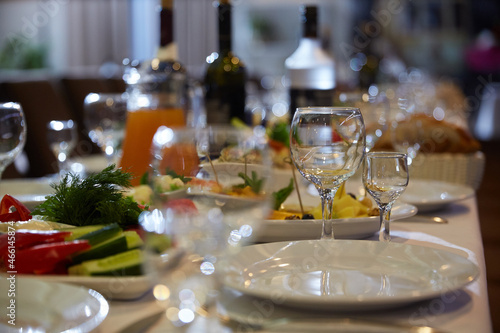 beautifully preserved table in the restaurant