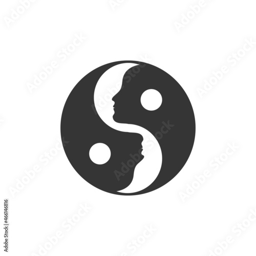 Androgynous symbol. Narcissistic personality disorder sign